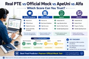 Real PTE vs Official Mock vs ApeUni vs Alfa: Which Score Can You Trust?